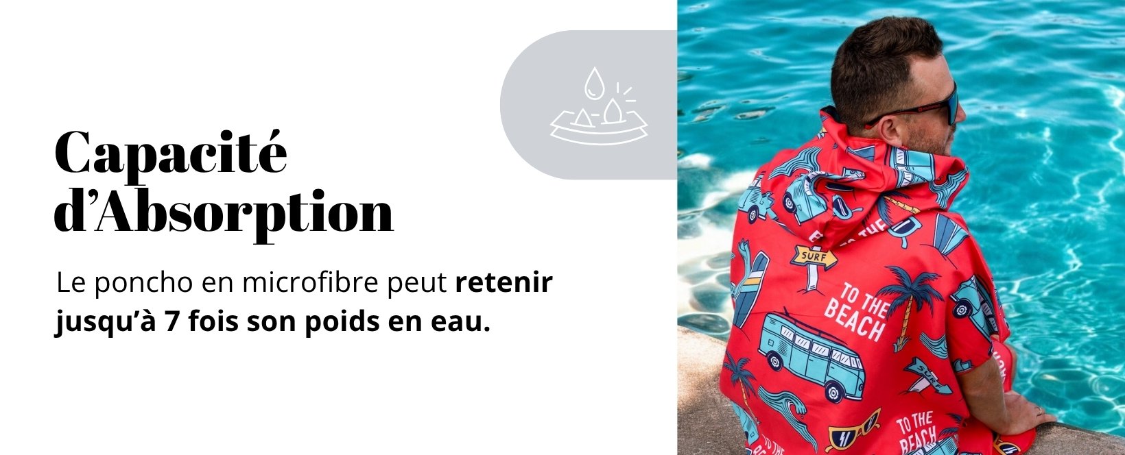 Poncho adulte capacite d'absorption