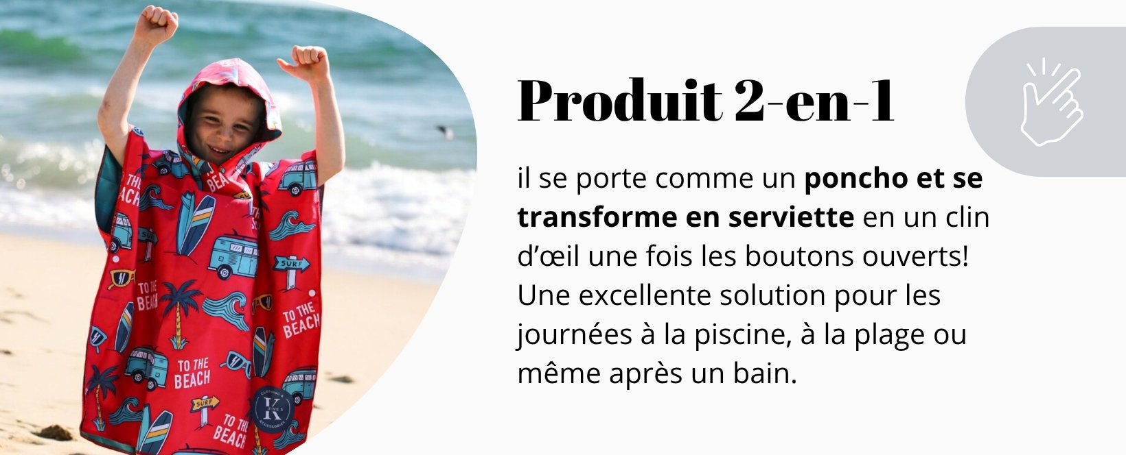 Poncho enfant produit 2 en 1