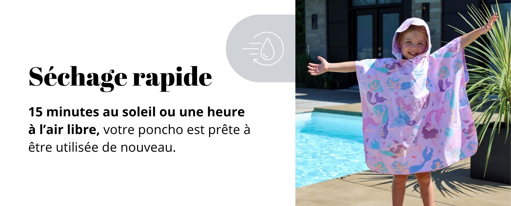 Poncho enfant séchage rapide