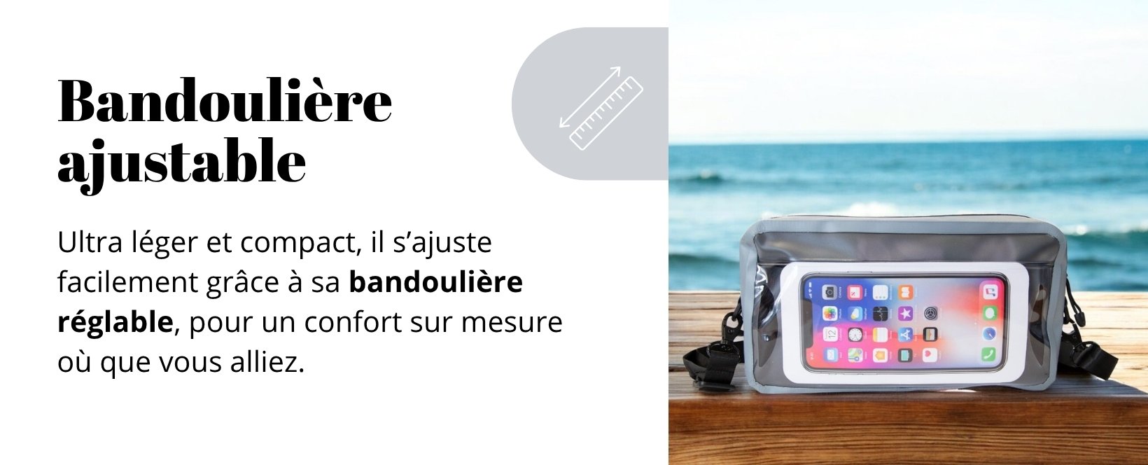Sac bandouillère - Bandouillère ajustable