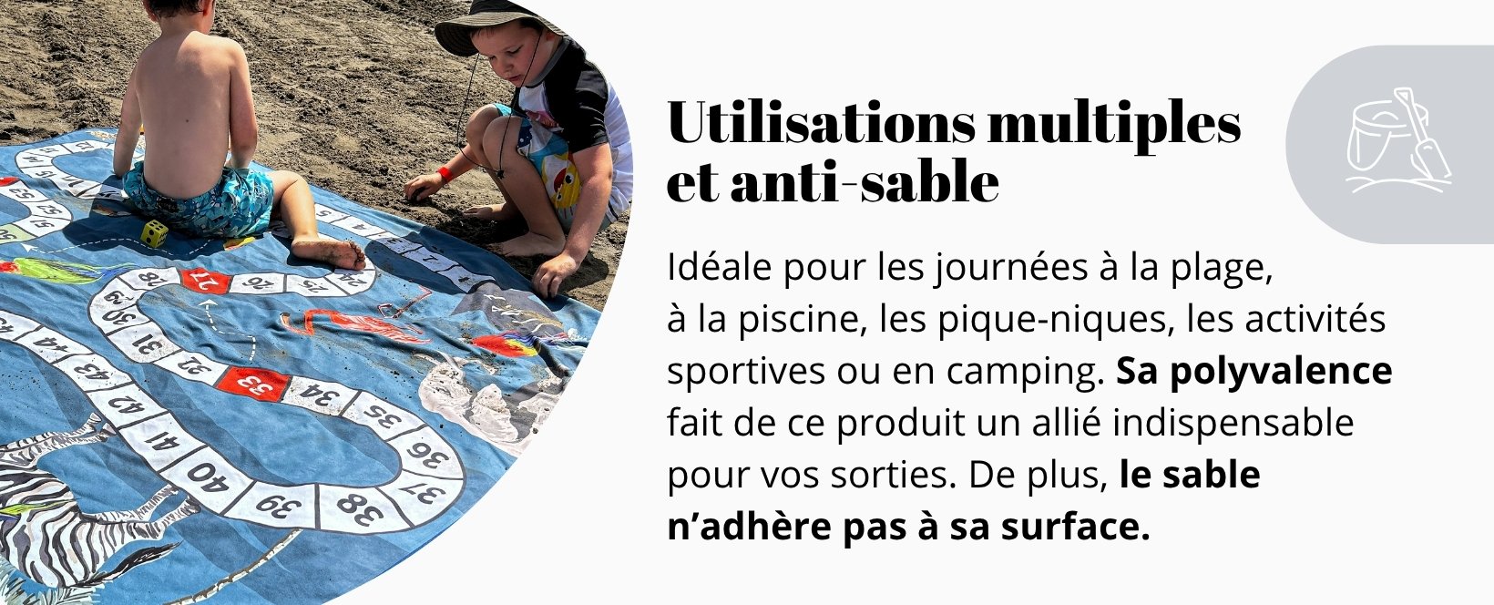 Serviette XXL - Utilisation multiple anti-sable