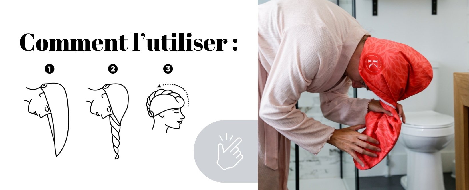 Serviette cheveux comment utiliser