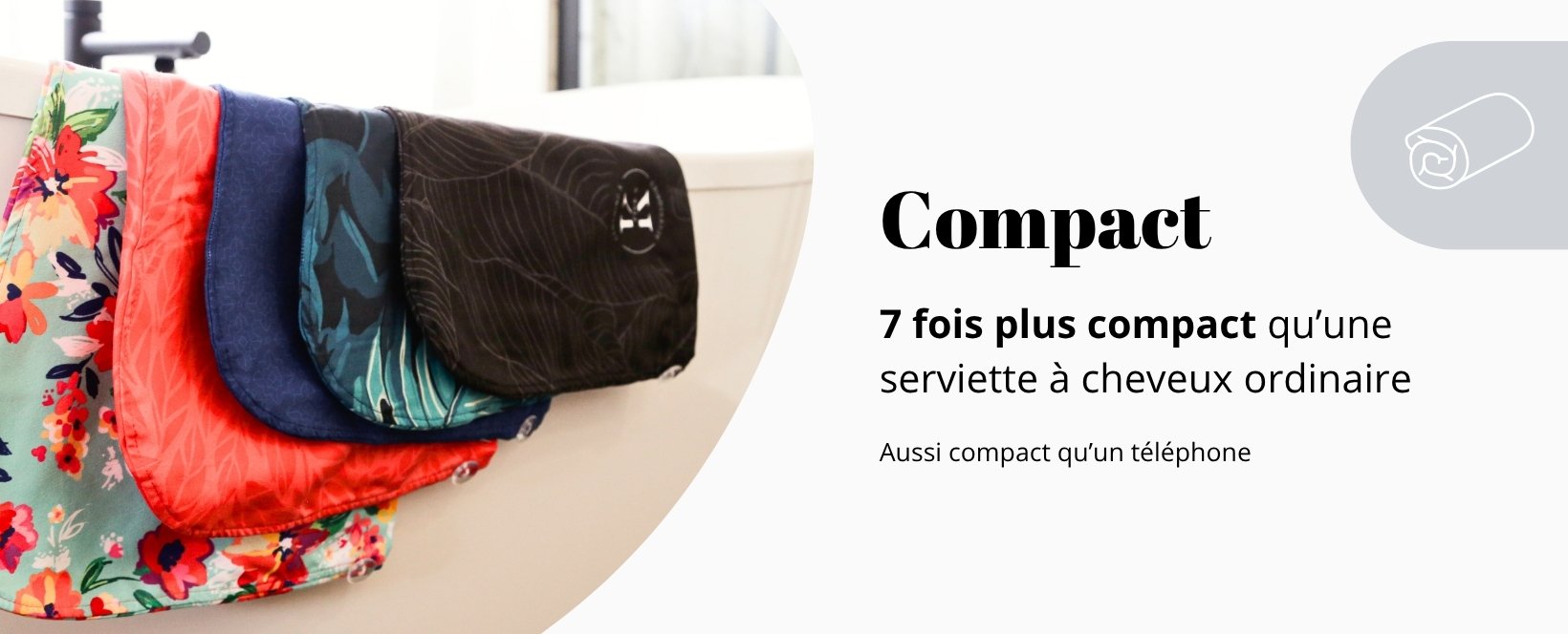 Serviette cheveux compact