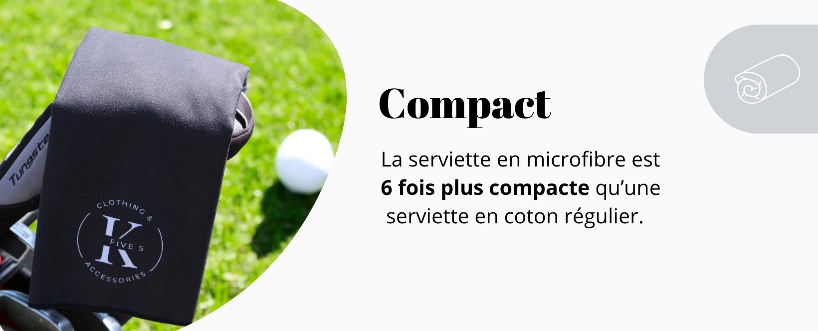 Serviette de golf compact