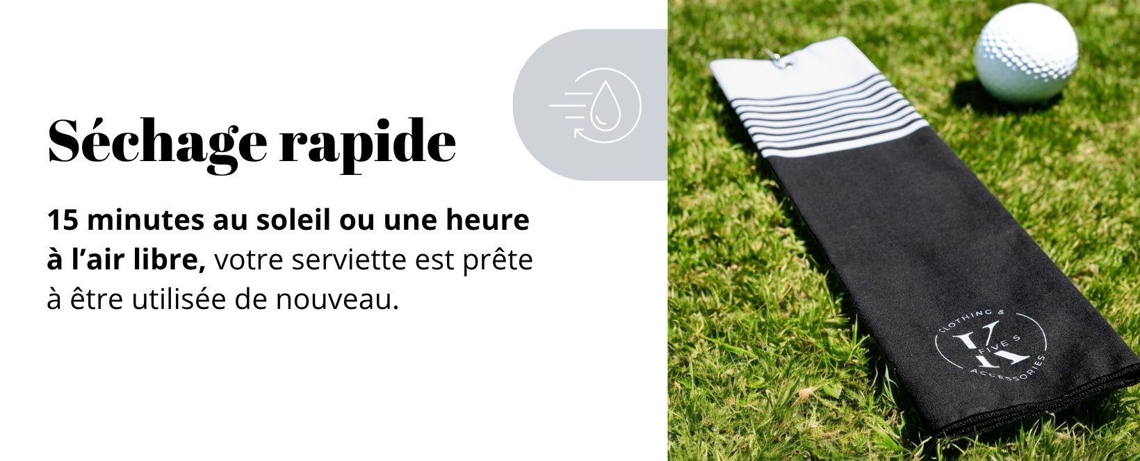 Serviette de golf séchage rapide