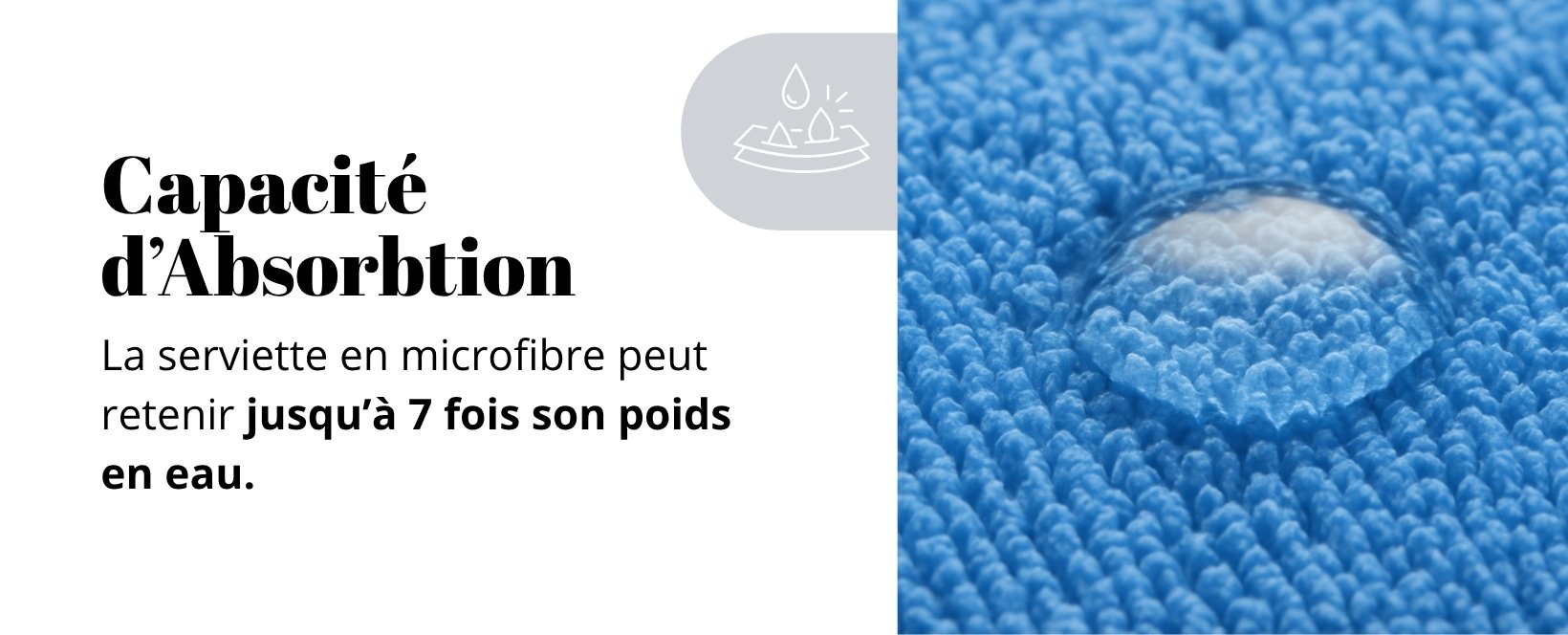 Serviette de plage capacité absorption