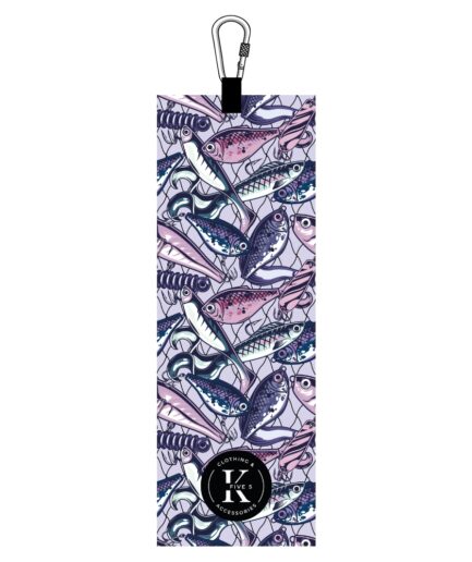 Serviette pêche poisson violet
